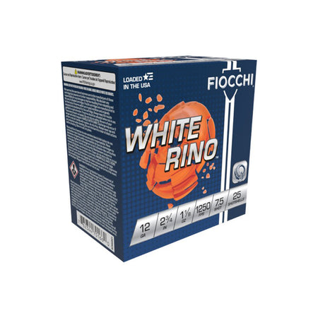 Fiocchi 12WRNO75 Exacta Target White Rino Target 12 Gauge 2-3/4 1-1/8oz #7.5 1250 fps