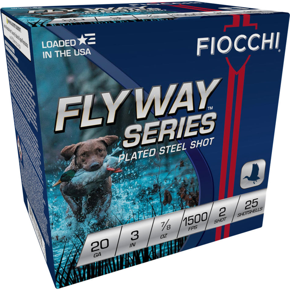 Fiocchi 203ST2 Flyway Steel Waterfowl 20 Gauge 3 7/8oz #2 1500 FPS.