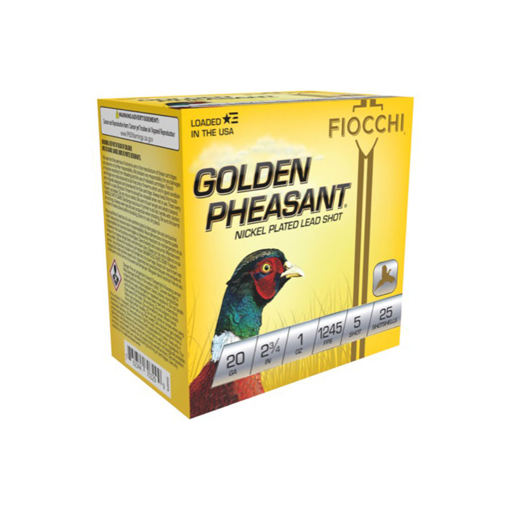 Fiocchi 20GP5 Golden Pheasant Extrema 20 Gauge 2-3/4 1oz #5 1245 fps