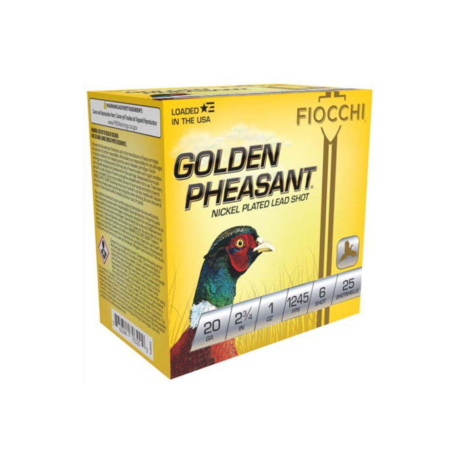Fiocchi 20GP6 Golden Pheasant Extrema 20 Gauge 2-3/4 1oz #6 1245 fps