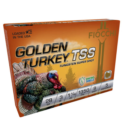Fiocchi Golden Turkey TSS Shotgun Ammo 28 Gauge 3 in 1-1/16 oz #9