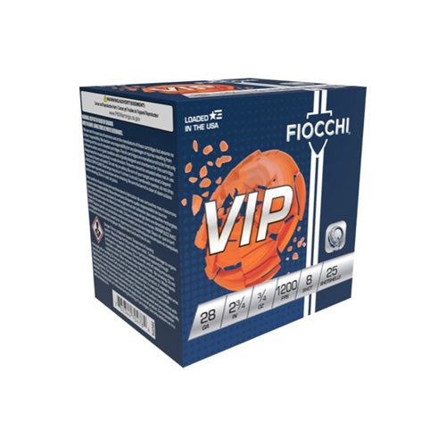Fiocchi 28VIP8 Exacta Target VIP 28 Gauge 2-3/4 3/4oz #8 1200 fps