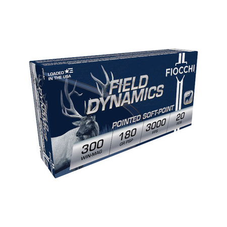 Fiocchi Field Dynamics .300 Winchester Mag 180 grain Pointed Soft Point ammunition