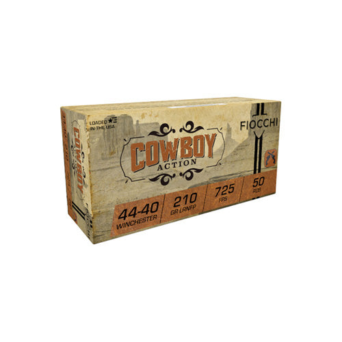Fiocchi Cowboy Action .44-40 Winchester 210 grain Lead Round Nose Flat Point ammunition