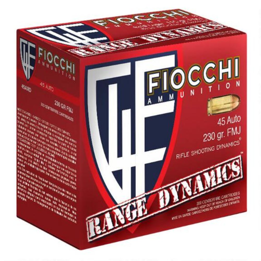 Fiocchi Range Dynamics Range Pack .45 ACP/Auto 230 grain Full Metal Jacket ammunition