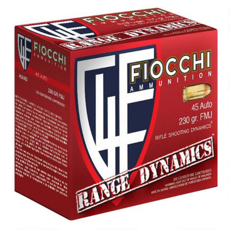 Fiocchi Range Dynamics Range Pack .45 ACP/Auto 230 grain Full Metal Jacket ammunition