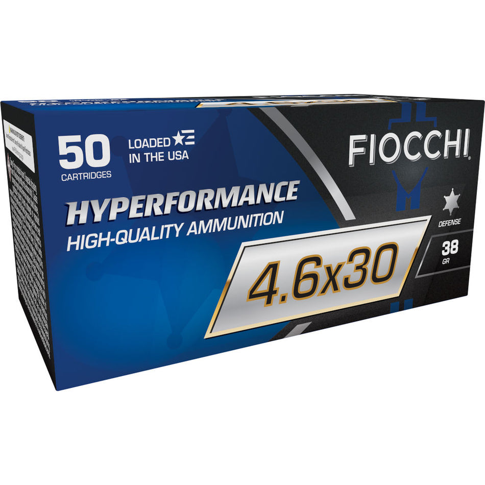 Fiocchi Hyperformance 4.6x30mm HK 38 grain Tipped Hollow Point ammunition