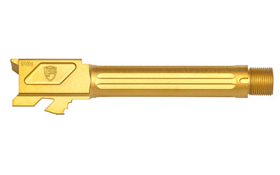Fortis Match Grade Threaded 9mm Barrel for Glock 19 Gen 1-5, 4.5" Gold TiN Finish