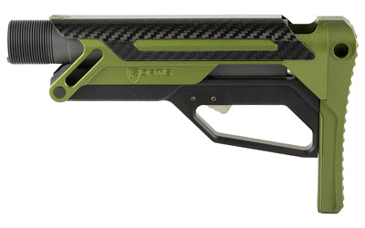 Fortis Manufacturing LA Lever Action Buttstock, AR-15, Olive Drab Green, Carbon Fiber Cheek Piece, QD Sockets