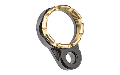 Fortis LE-BLK-K1-GOLD K1 Tapered Castle Nut and QD End Plate for AR-15, Lightweight Aluminum, Gold Finish