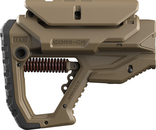 F.A.B. Defense AR-15 FDE Impact Recoil Buttstock with Cheek Rest Piece