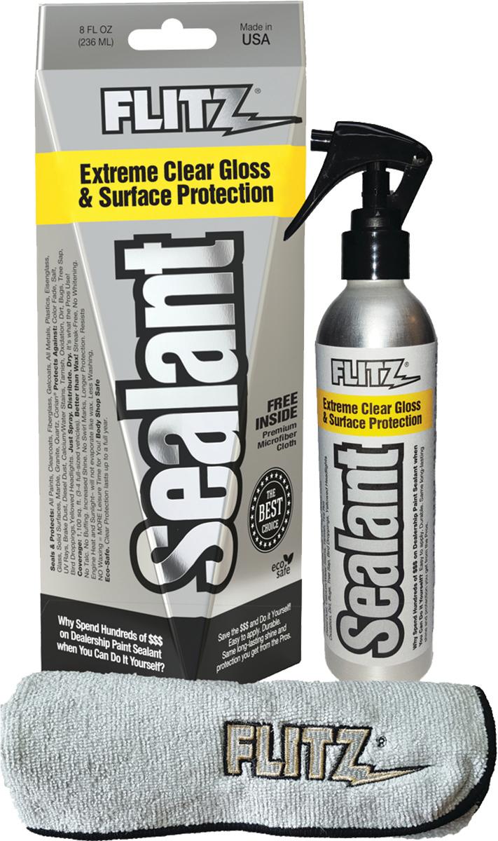 Flitz Metal Sealant 8 oz Spray Bottle and Free Microfiber