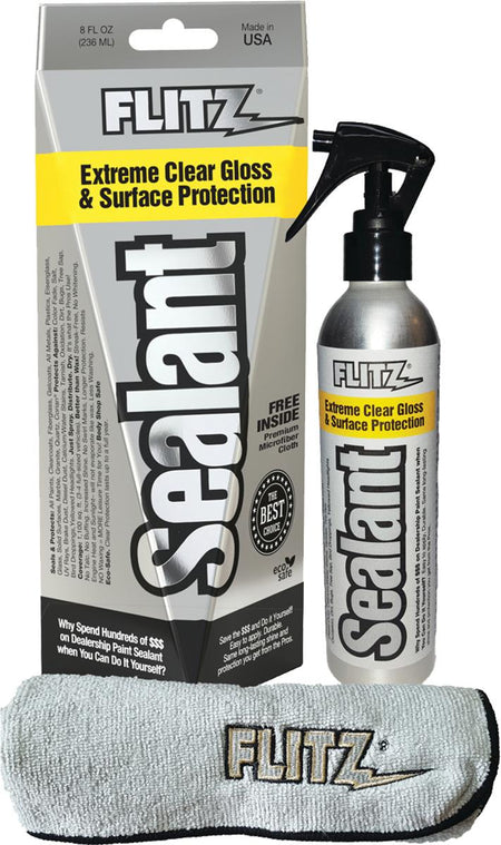 Flitz Metal Sealant 8 oz Spray Bottle and Free Microfiber