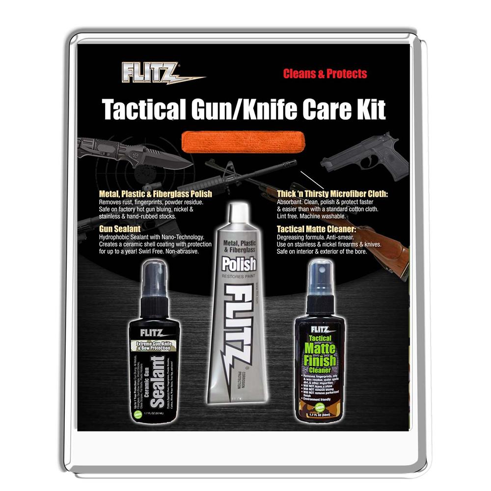 Flitz Gun & Knife Tactical Care Kit Clamshell Polish and Ceramic Sealant