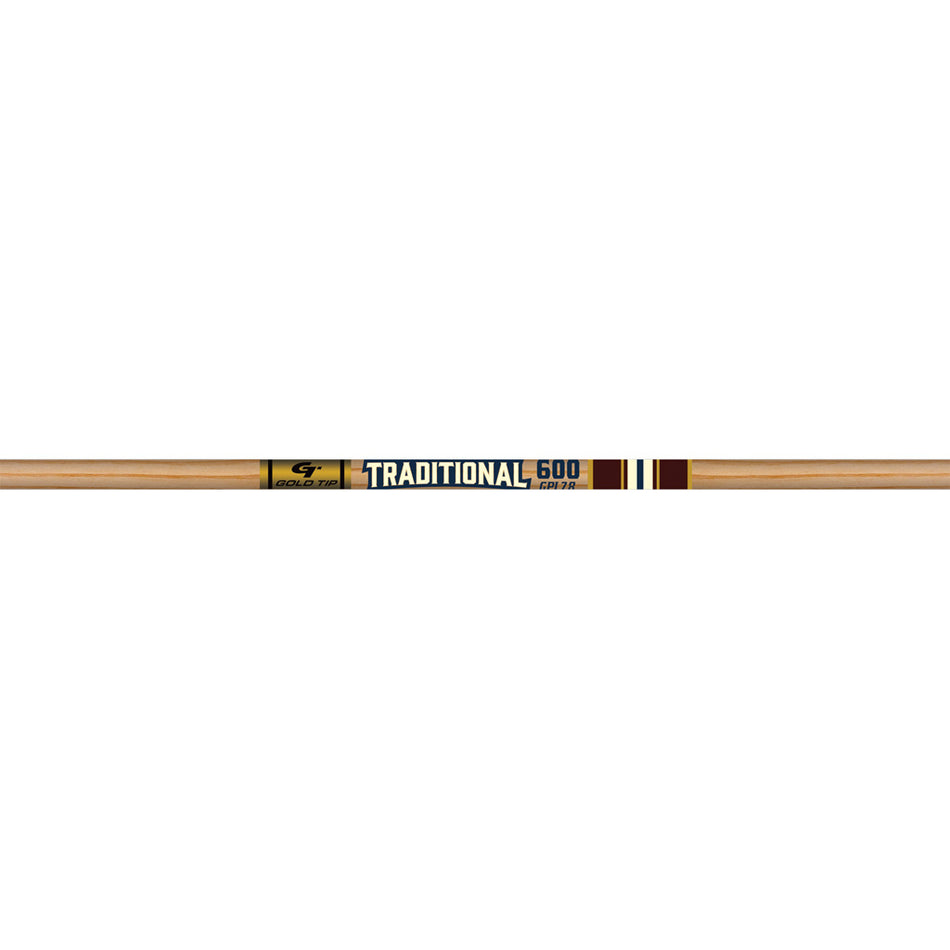 Gold Tip Classic Traditional Wood Grain Carbon Shafts 600 Spine Dozen
