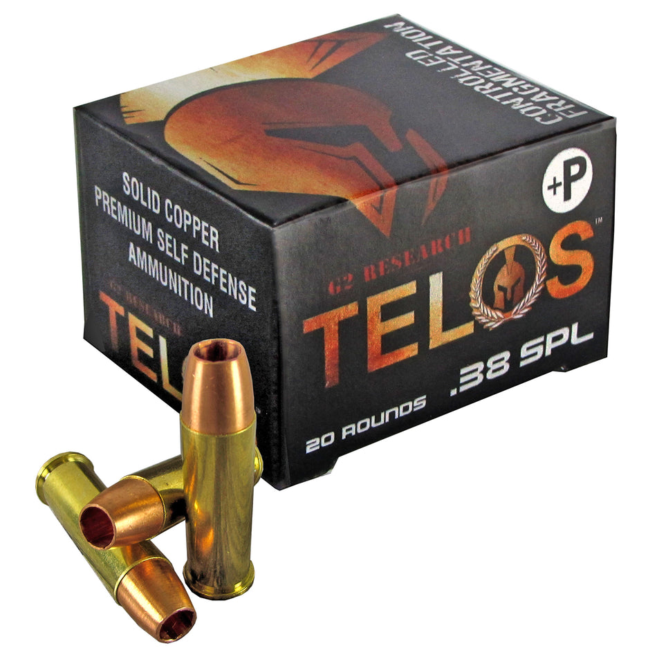 G2 Research Telos Copper Fracturing Copper Hollow Point 105 Grain .38 Special 1170 fps