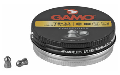 Gamo .22 TS-22 Flat Nose Lead Airgun Pellets for Target Shooting, 200 Per Pack