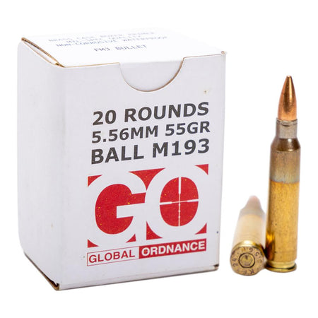Global Ordnance  5.56x45mm NATO 55 grain Full Metal Jacket ammunition