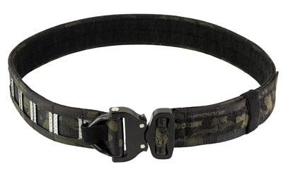 GBRS Group Assaulter Belt System, Multicam Black, Large, Tegris Construction, 20 MOLLE Sections, D-Ring Cobra Buckle
