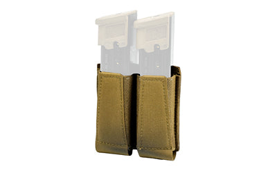 GBRS Group Double Pistol Mag Pouch, Bungee Retention, MOLLE/Belt, Coyote Brown, GEAR-DPMP-BR-CB