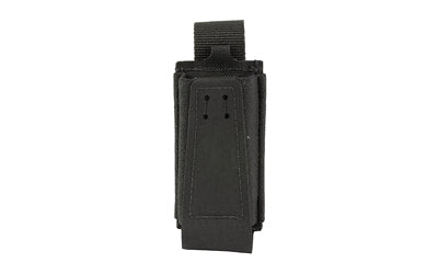 GBRS Group Single Pistol Magazine Carrier Pouch, Black, MOLLE/Belt Mount, 1-Magazine Capacity