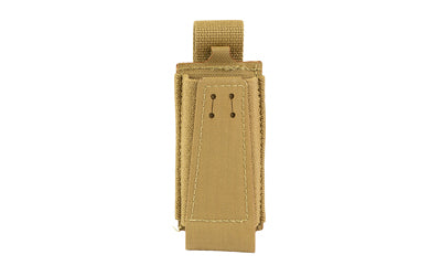 GBRS Group Single Pistol Magazine Carrier Pouch, Coyote Brown, MOLLE/Belt Mount, 1-Magazine Capacity