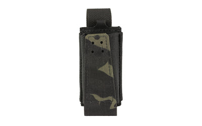 GBRS Group Single Pistol Magazine Carrier Pouch, MultiCam Black, MOLLE/Belt Mount, 1-Magazine Capacity