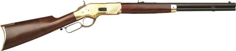 CIMARRON 1866 YELLOWBOY 45LC 20" OCTAGON BRASS/BLUED WALNUT