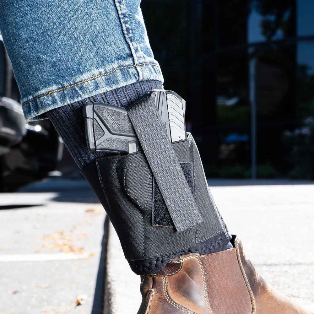 Galco Cop Ankle Band Size Medium Neoprene Ankle Holster Sig P365/Glock 42/Ruger LCP II RH