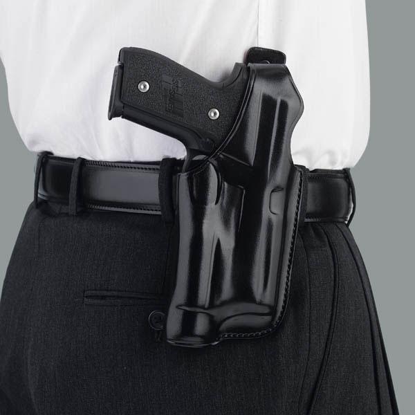 Galco Halo Black Right Hand Belt Holster for Sig Sauer P229 w/Weaponlight Rail