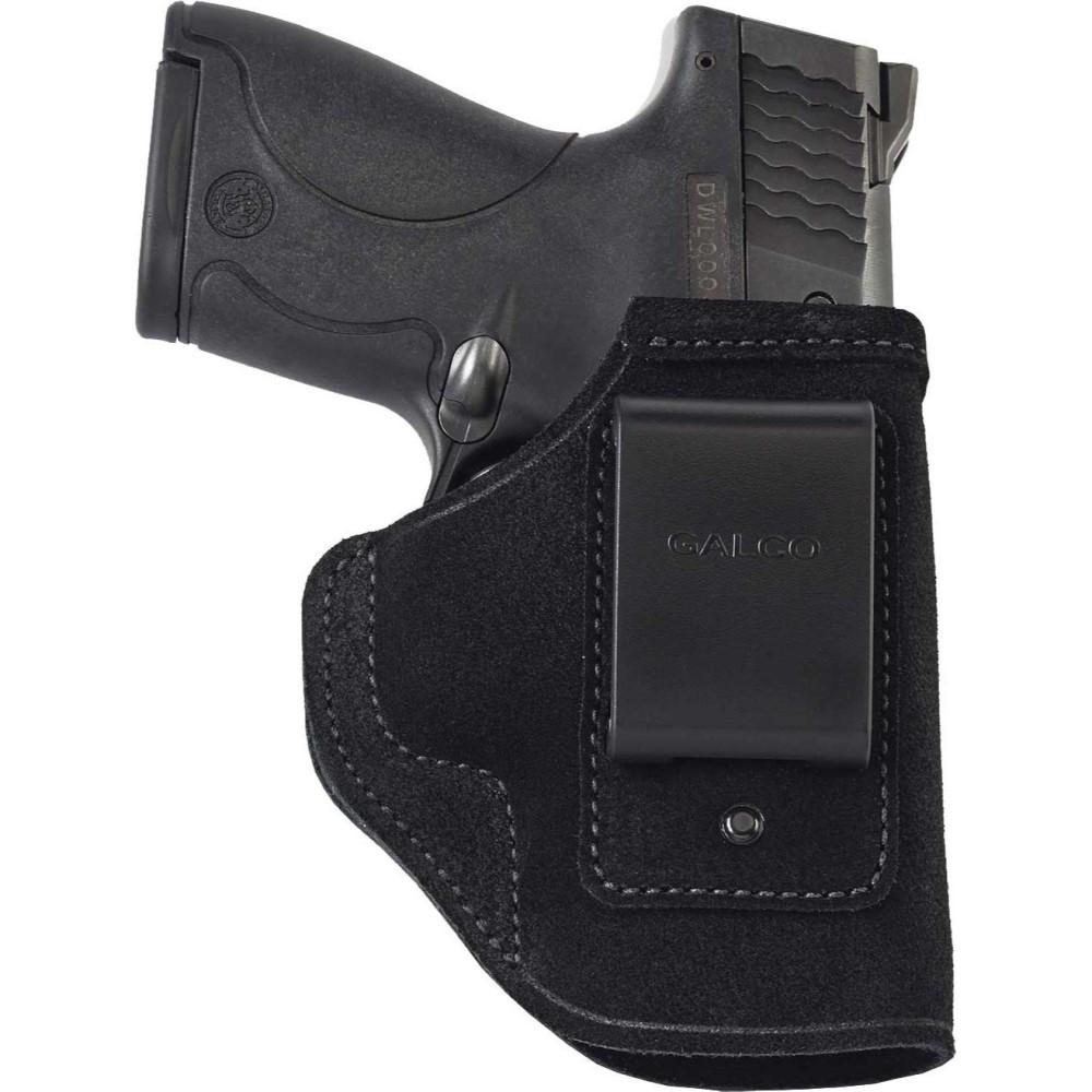 Galco STO600B Stow-N-Go IWB Black Leather Belt Clip Mount Sig P365/P365 SAS/Glock 42 Right Hand