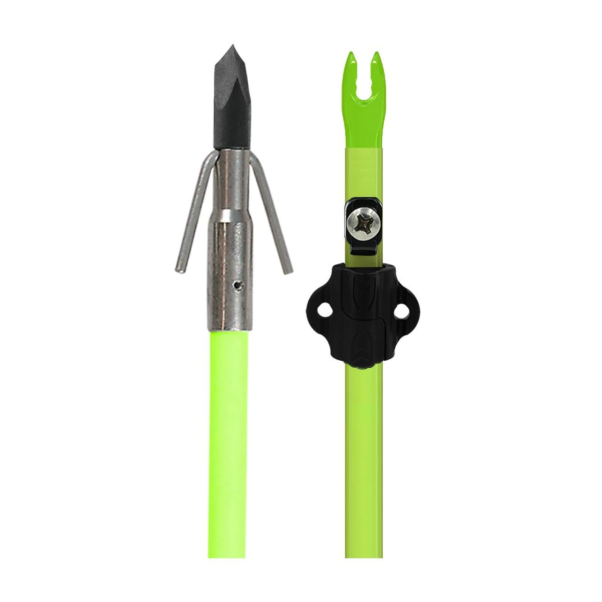 Muzzy Classic Bowfishing Fish Arrow Chartreuse Carp Point Safety Included