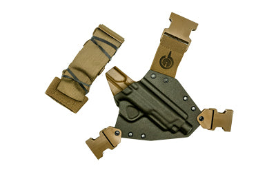 GunfightersINC Kenai Right Hand Chest Holster for S&W M&P 45/10MM Gray Kydex Shell Coyote Brown Harness KN-MP4510-040221