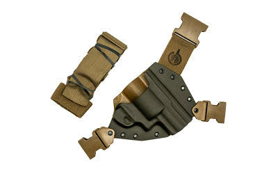 GunfightersINC Kenai Right Hand Chest Holster for Ruger Redhawk & Super Redhawk Gray Kydex Coyote Brown Harness KN-REDHK-040221