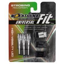 Universal Strobing Red and Green Lighted Nocks by Nockturnal for Arrows
