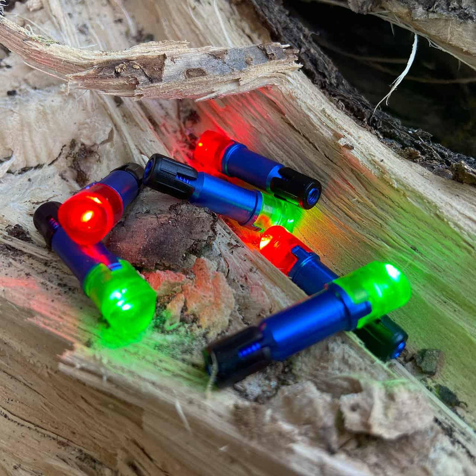 Nockturnal Launchpad Lighted Crossbow Nock Strobing Red and Green 3 Pack