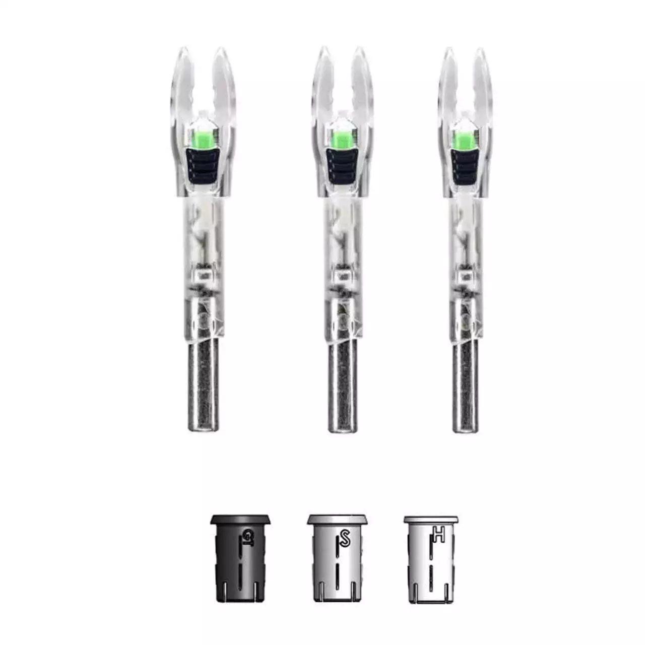 Green Lighted Arrow Nocks by Nockturnal Shift Universal - 3-Pack