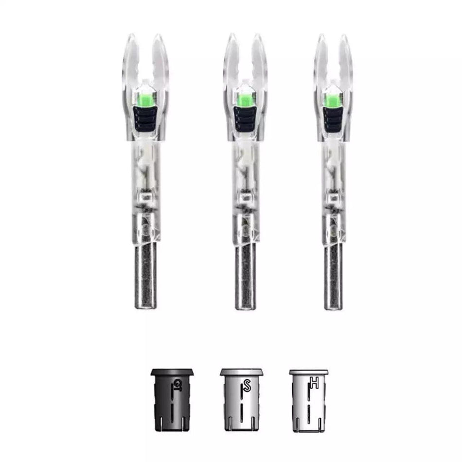 Green Lighted Arrow Nocks by Nockturnal Shift Universal - 3-Pack