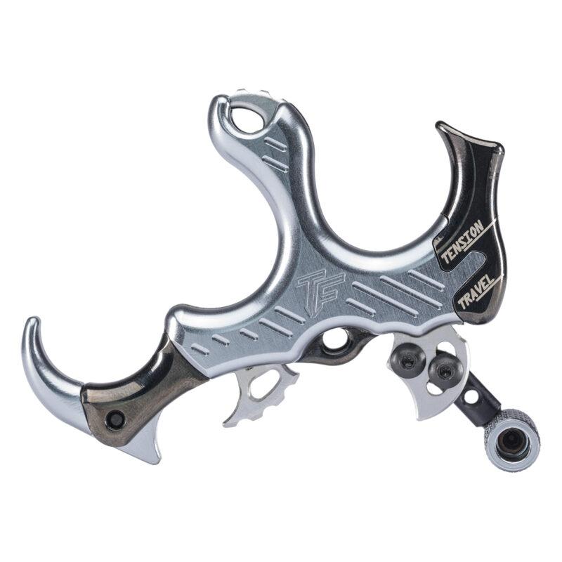 Tru-Fire Synapse Silver Dual Sear Thumb Archery Release with Multi-Position Thumb Button