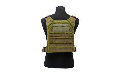 Grey Ghost Gear Minimalist Plate Carrier, MOLLE/PALS 6-Row Webbing, Discrete Stash Pocket, Fits 10x12 or ESAPI Plates, Mil-Spec Construction, OD Green