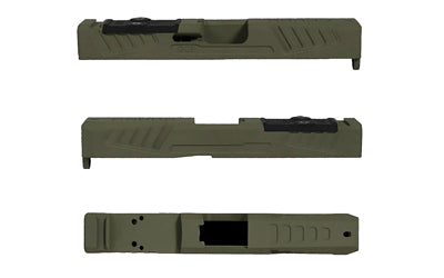 GGP Stripped Slide Version 5 Olive Drab Green Cerakote, Dual Optic Cut RMR/DPP, Glock 19 Gen 5 Fit
