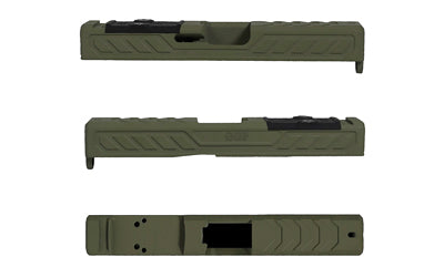 GGP Stripped Slide Version 6 Olive Drab Green Cerakote, Dual Optic Cut RMR/DPP, Glock 19 Gen 5 Fit