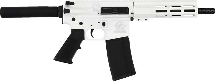 GLFA AR15 PISTOL 223 WYLDE 7.5" NITRIDE BBL WHITE