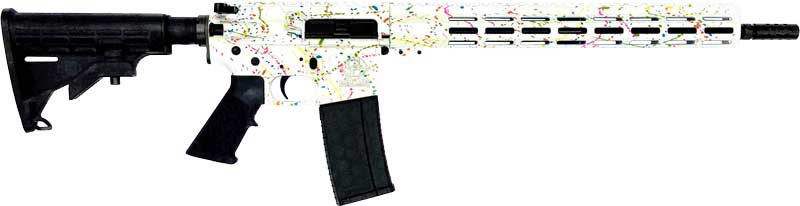 GLFA AR15 SPLATTER 223 WYLDE 16" NIT BBL WHITE