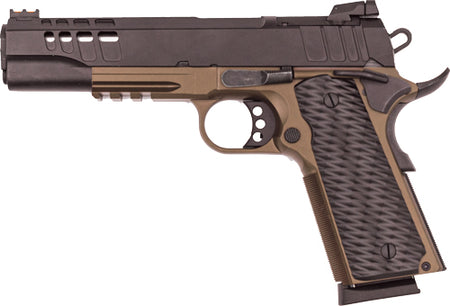 GLFA 1911 PISTOL 9MM 5" FS BLACK SLIDE BRONZE FRAME <