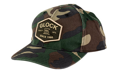 GLOCK Camo Quadcam Snapback Hat with Woven Front Patch, One Size AP95880