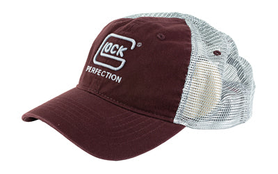 Glock Embroidered Logo Maroon Mesh Snapback Baseball Cap AP95881