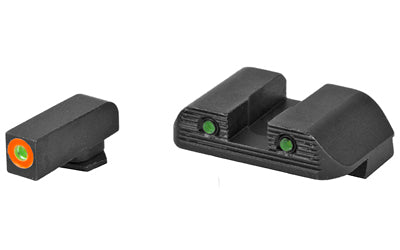 AmeriGlo GLOCK Bold Green Tritium Orange Outline Night Sight, .165" Front, For GEN3/GEN4 GLOCK 20/21/29/30 Series