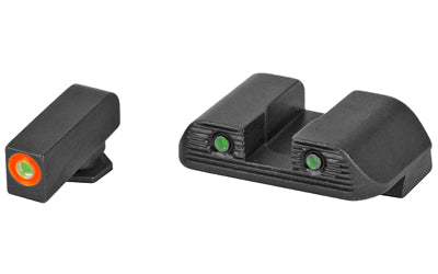 AmeriGlo GLOCK Bold Green Tritium Orange Outline Night Sight, .180" Front, For GEN3/GEN4 GLOCK 17/19/22/23 Series