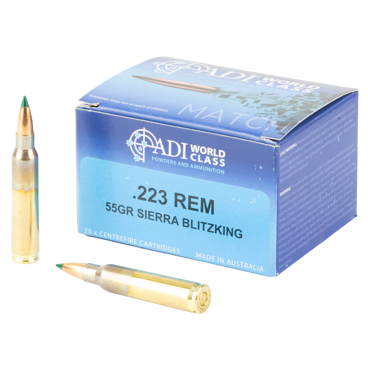 ADI Match .223 Remington 55 Gr PolyTip